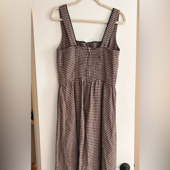 Reformation Black and Brown Checkered Midi Dress - Picture 8 of 9